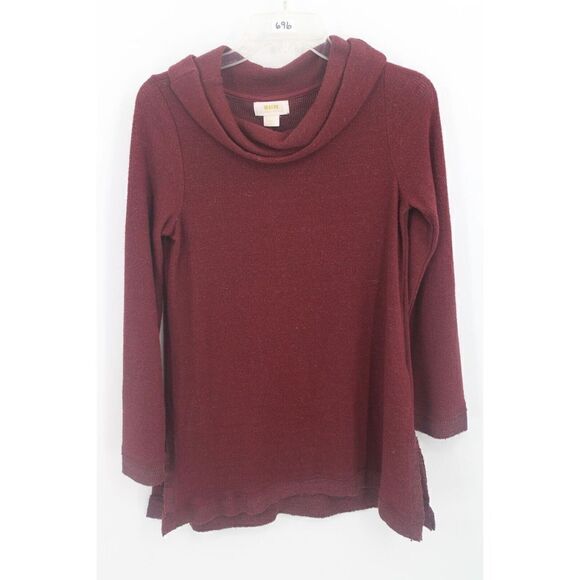 Maeve Anthropologie Risa Hacci Cowlneck Sweater Size S IN MAGENTA - Picture 1 of 6